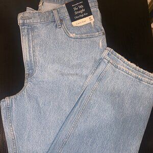 Abercrombie & Fitch Curve Love Ultra High Rise 90s Straight Jean